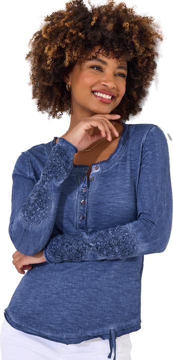 Actual product image Joe Browns Crochet Patch Henley Top (46)