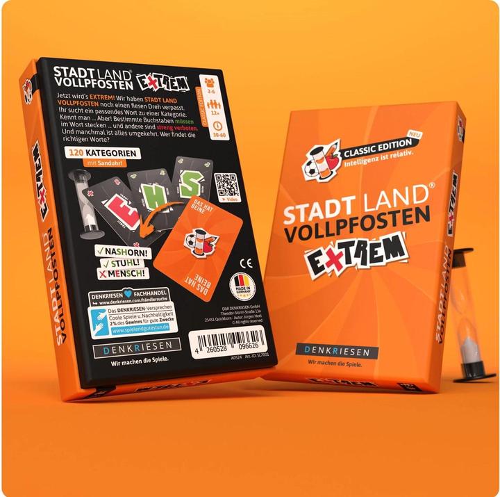 Actual product image Denkriesen STADT LAND VOLLPFOSTEN - EXTREM - Classic Edition - "Intelligence is relative" (German)