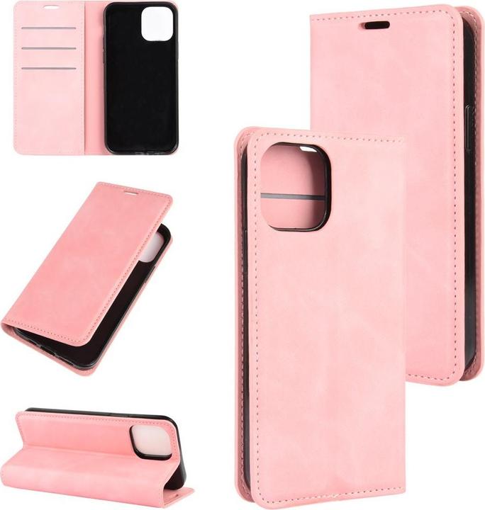 Actual product image Cover-Discount iPhone 12 / 12 Pro - Silky Stand Flip Case Cover pink (Apple iPhone 12, Apple iPhone 12 Pro)