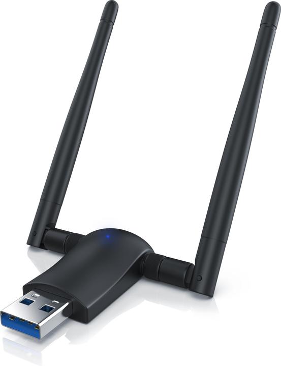 Aplic WLAN Stick, WIFI Dongle USB 3.0, 1200 MBit/s Dual Band 2,4 + 5 Ghz externe Antennen (USB)