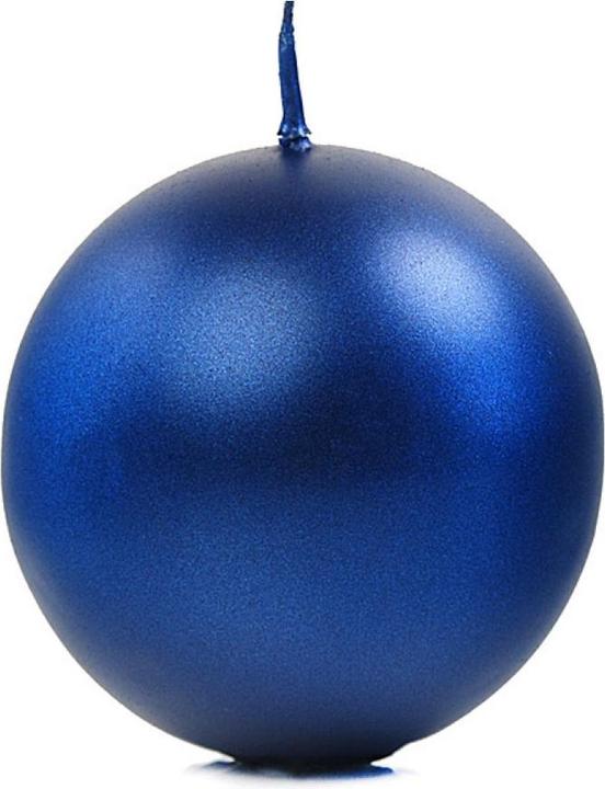 Image du produit Partydeco Bougie boule bleu marine - 8cm (6pcs) (6 pcs)