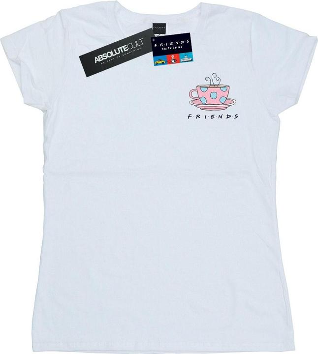 Friends Coffee Cup Breast Print TShirt (XL)