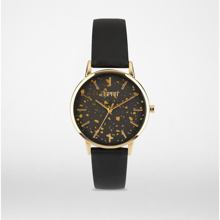 Actual product image Esprit ES TERAZZO 34MM 3H BLACK DIAL BLACK ST Wristwatch (34 mm)