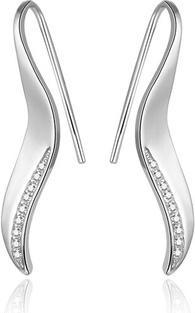 Beneto Silver earrings with zircons AGUV1966 (L)