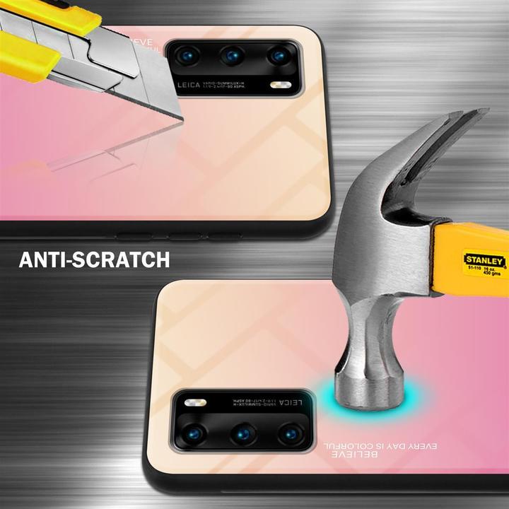Image du produit Cadorabo Couverture en verre TPU 2 couleurs (Huawei P40)