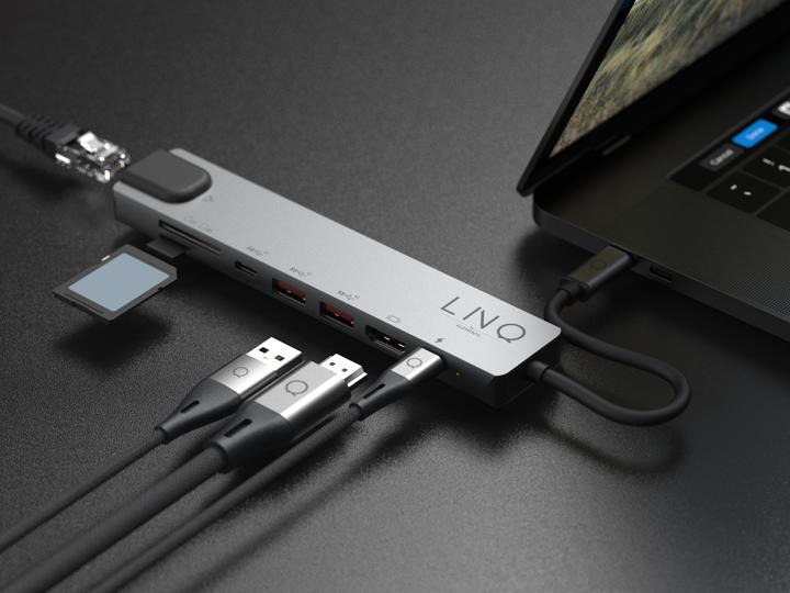 Actual product image LINQ Connects 8 in 1 Hub Pro (USB-C, 1 Ports)