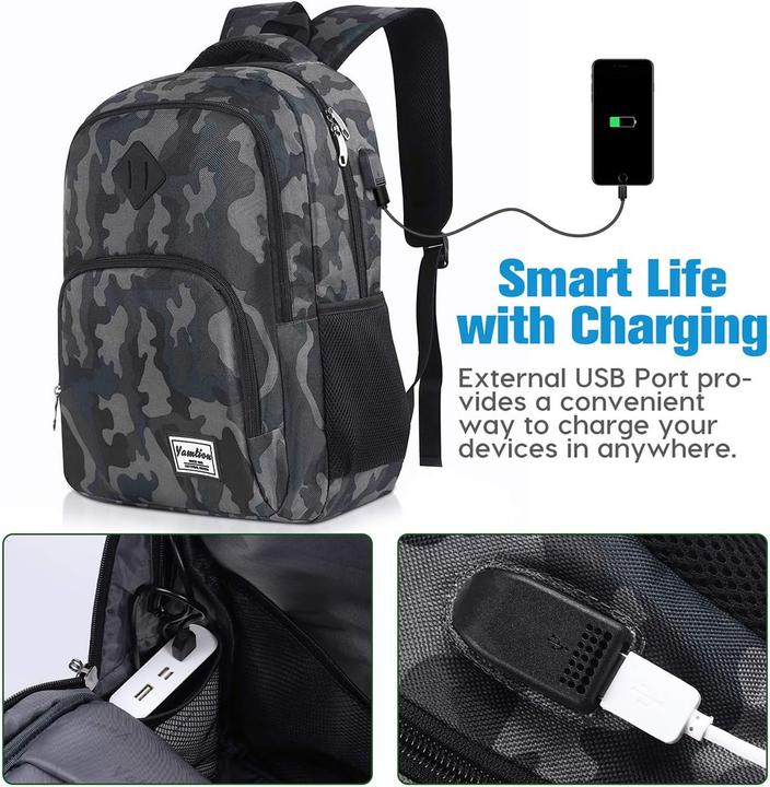 Immagine prodotto Yamtion Laptop-Rucksack mit USB-Ladeanschluss (35 l)