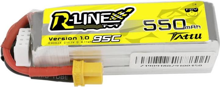 Image du produit Gens Ace Lipo Pack Tattu FPV 550mAh 11,1V 95C 3S1P(XT30U-F) (11.10 V, 550 mAh)