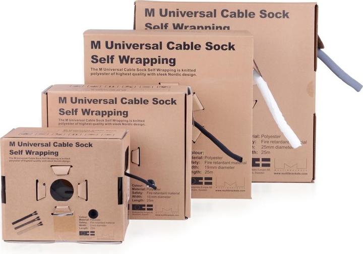 Actual product image Multibrackets Cable guide, orange, in 25m carton unroll box (Cable hole, 2500 cm)