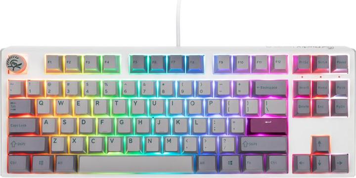 Actual product image Ducky One 3 Mist Grey TKL Gaming Keyboard, RGB LED - MX-Speed-Silver (US) (US, Cable)