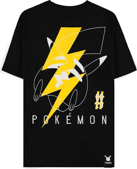 Immagine prodotto Difuzed Maglietta dei Pokemon nera Pikachu Electrifying Line-art taglia M (M)