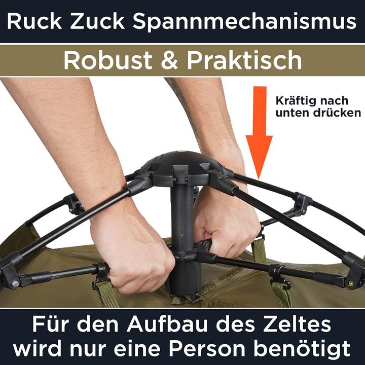 Produktbild Q-Tac Ruck Zuck Bivvy 2-Mann-Angelzelt (Tunnelzelt, 2 Personen)