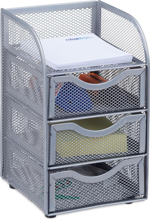 Actual product image Relaxdays Desk Organizer with 3 Drawers