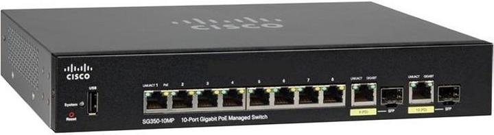 Image du produit Cisco SG350-10MP : Commutateur géré par 10 ports (10 ports)