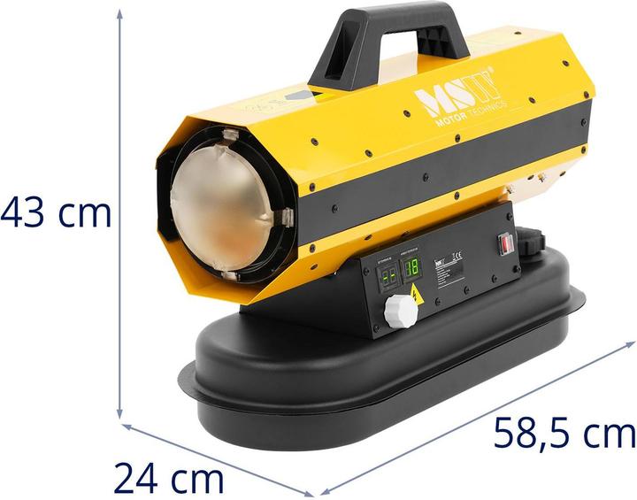 Produktbild MSW Diesel Heizkanone Ölheizgebläse Ölheizer Ölheizkanone Bauheizer 20 kW 210 m² (20000 W)