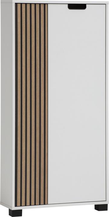 Schildmeyer Ryker Highboard mattweiss / Akustikpaneel Optik