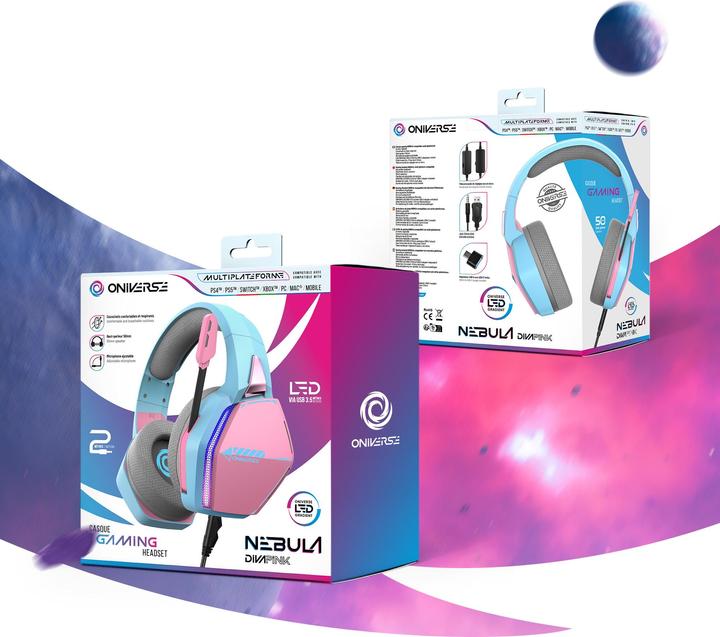 Image du produit Oniverse Gaming Headset Nebula - Diva Pink (Filaire)