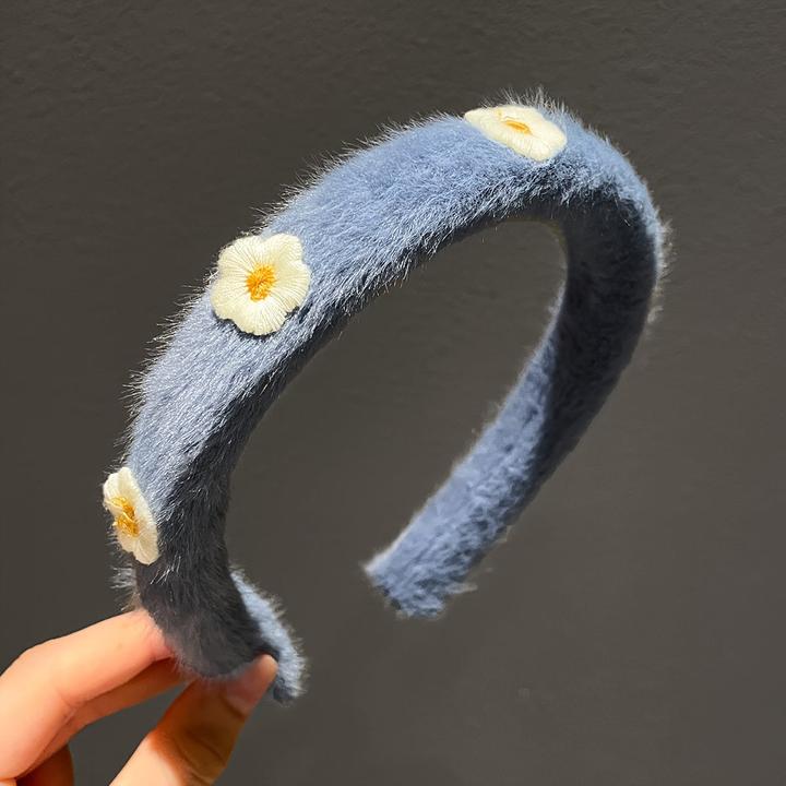 Activity Board Elegantes, minimalistisches Gänseblümchen-Stirnband aus Polyester-Plüsch - modisches