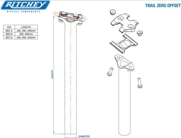 Produktbild Ritchey Comp Trail Sattelstütze Ø30,9mm (30.90 mm)