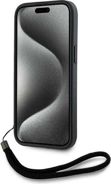 Actual product image Karl Lagerfeld PU Saffiano Athleisure Stripe and Strap Case for iPhone 15 Pro Pink (Apple iPhone 15 Pro)