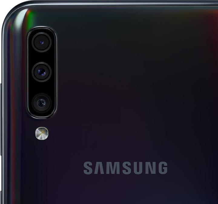 Actual product image Samsung Galaxy A50 DE-Version (128 GB, Black, 6.40", Hybrid Dual SIM, 25 Mpx, 4G)