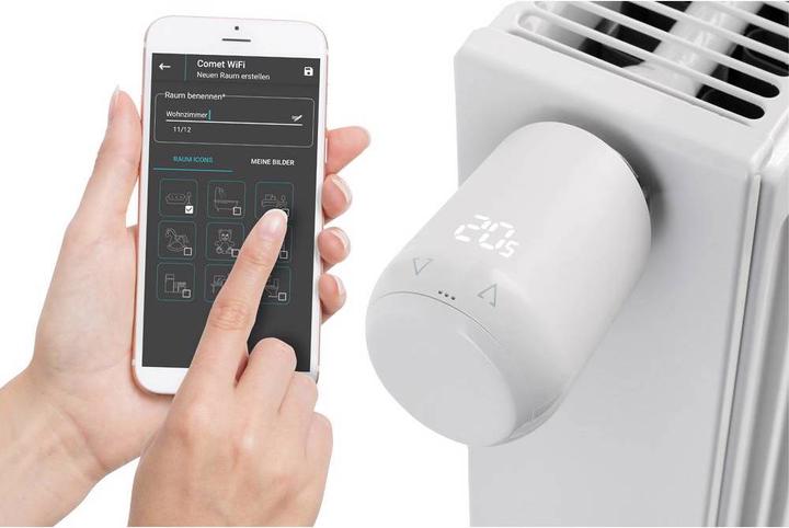 Actual product image Eurotronic 700223 Comet WiFi wireless radiator thermostat set electronic 2 pcs.