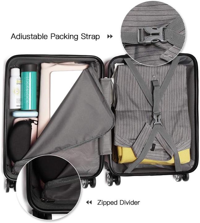 Immagine prodotto Kono Reisekoffer für Handgepäck (39 l, Bagaglio a mano (fino a 50 litri))