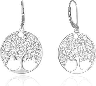 Beneto Silver earrings Tree of life AGUC2708