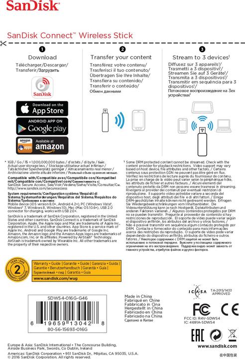 Produktbild SanDisk Connect Wireless Stick (16 GB)