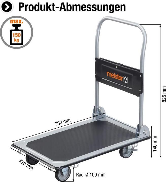 Produktbild Meister Plattformwagen (150 kg)
