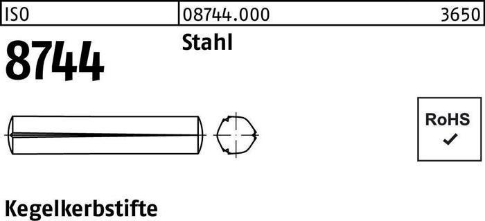 Immagine prodotto Perno conico scanalato ISO 8744 8 x 30 Acciaio ISO 8744