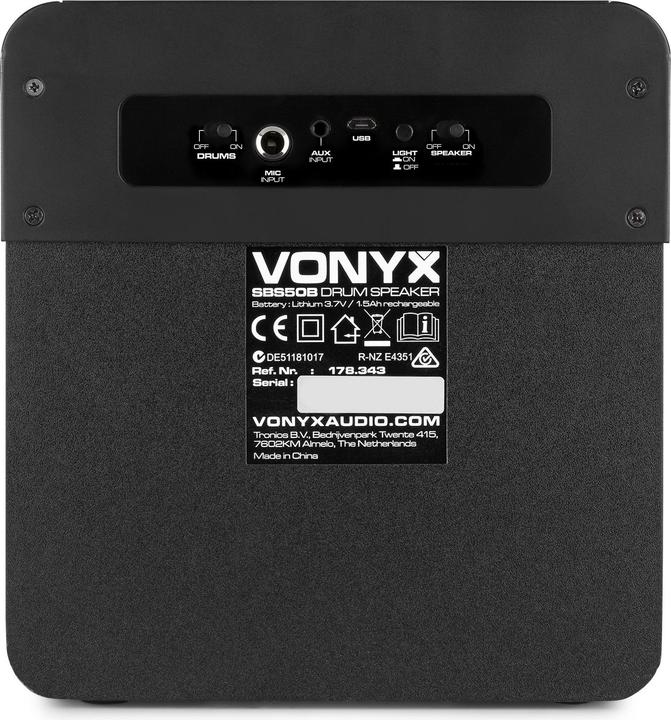 Produktbild Vonyx Lautsprecher Karaoke SBS52B-DRUM (Aktiv, 1x 50 W)