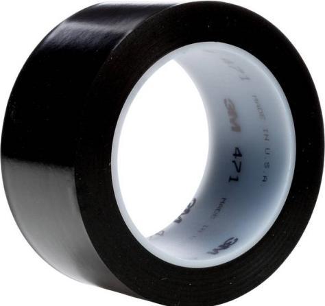 Actual product image 3M 471F 471S50 PVC adhesive tape Black (L x W) 33 m x 50 mm 1 roll(s) (471S50) (50 mm)