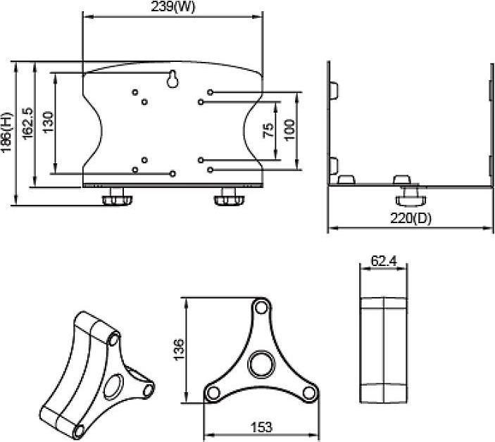 Produktbild Multibrackets M PC Holder - beslag - f