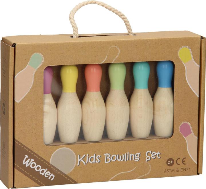 Actual product image Wooden bowling set for children - Light