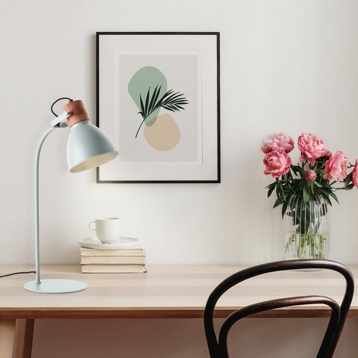 Produktbild Brilliant Erena Tischleuchte 52cm hellgrün Metall/Holz Schnurzwischenschalter 1 (E27)