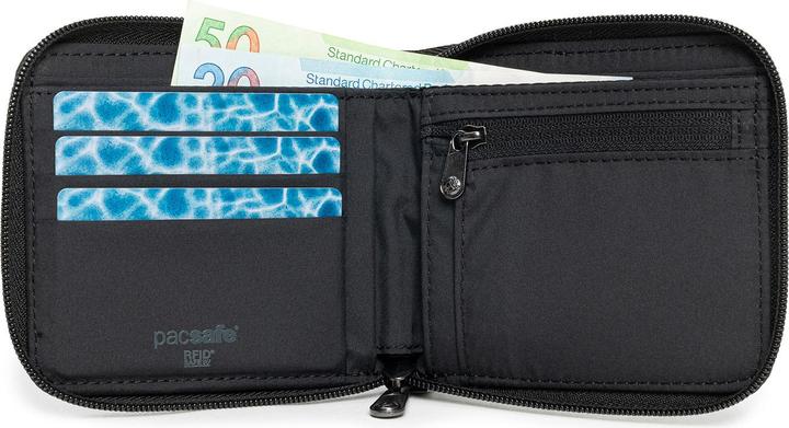 Actual product image Pacsafe RFIDsafe zip around wallet