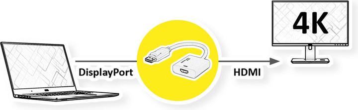 Produktbild Roline DisplayPort zu (HDMI, 15 cm)