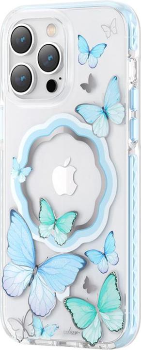 Image du produit Kingxbar Butterfly Series boîtier magnétique pour iPhone 14 Pro Max MagSafe boîtier avec papillons bleus (Apple iPhone 14 Pro Max)