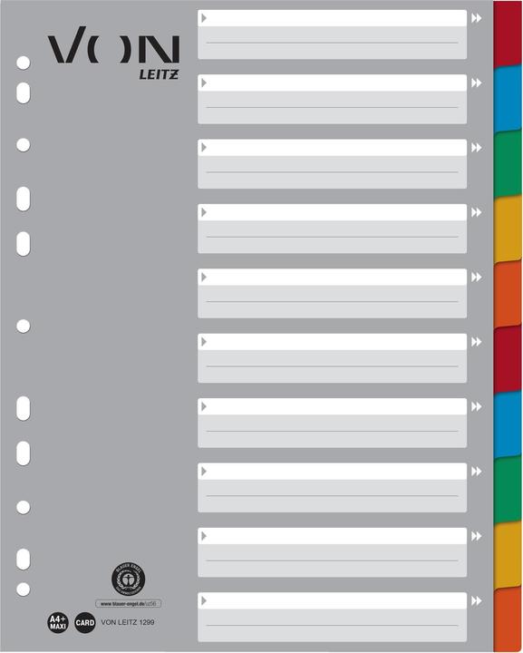 von Hallers Index 10 tabs, A4, 1-10