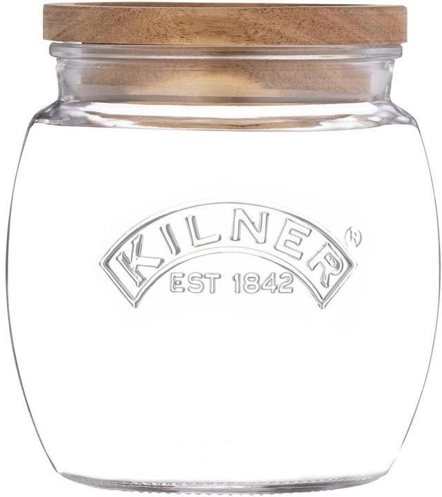 Kilner Universal Vorratsglas 0.85 l - Deckel aus Akazienholz (1 Stk., 0.85 l)
