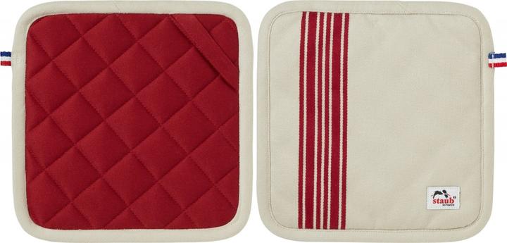 Staub Potholder 2-pcs,, 21 x 21 cm, 100% cotton, Red (100% cotton)