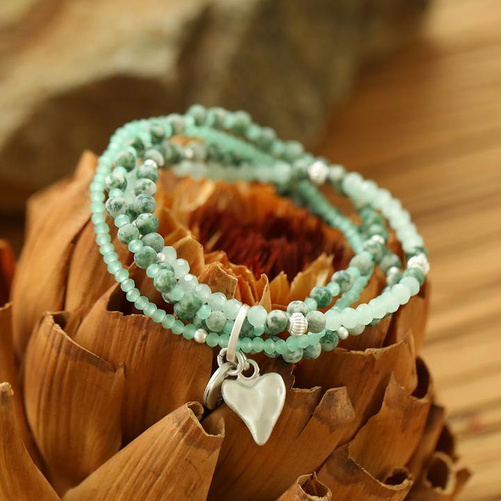 Andreani Armband mit echter natürlicher Jade (8 cm)
