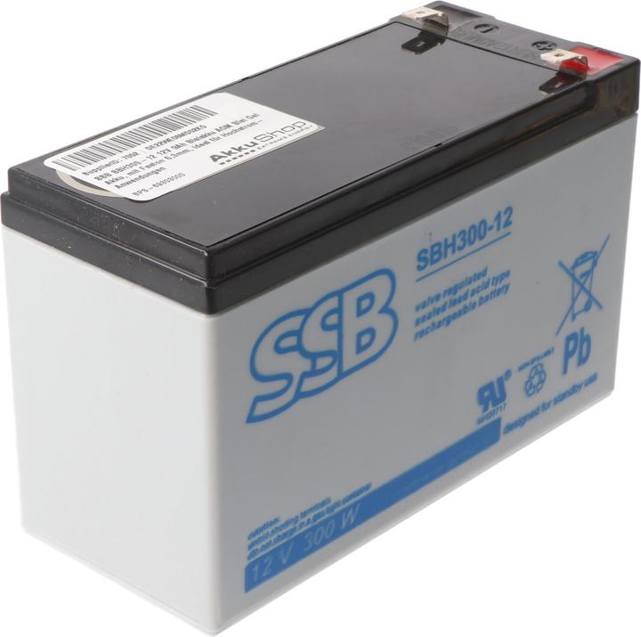 Produktbild SSB SBH300-12 12V 9Ah Bleiakku AGM Blei Gel Akku, mit Faston 6,3mm, ideal für Hochstrom-Anwendungen (12 V, 9 Ah)