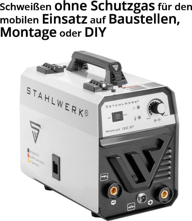 Produktbild Stahlwerk Schweissgerät Mini FLUX 120 ST mit ARC | MMA-Funktion mit 120 Ampere