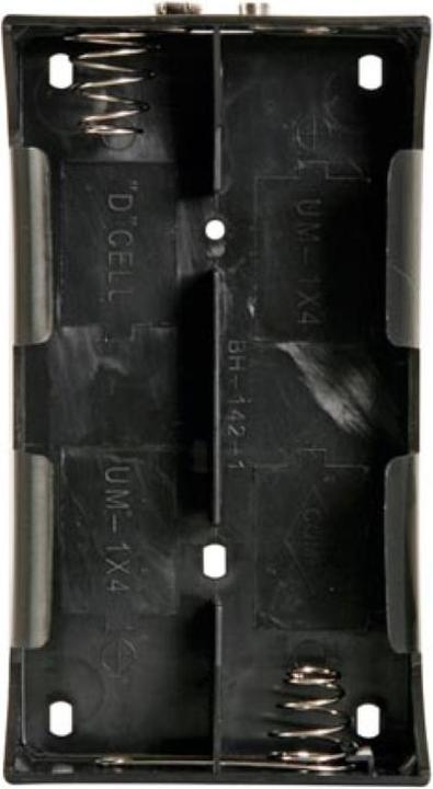 Produktbild Velleman Batteriehalter Für 4 x D-Batterie (Mit Druckknopfanschlüssen)