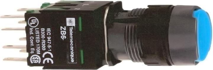 Immagine prodotto Schneider Electric Pulsante illuminato, blu, D=16mm, in plastica XB6AW6B5B
