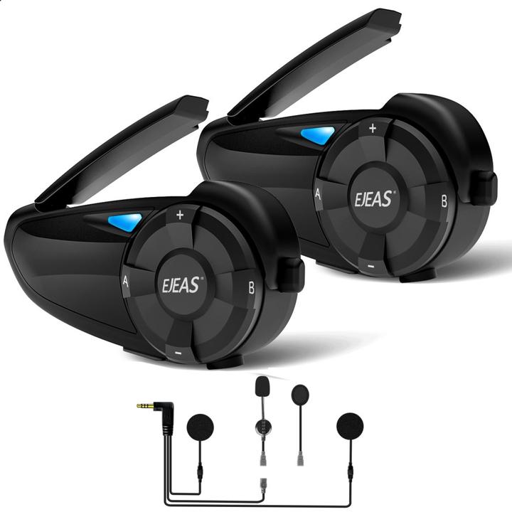 Produktbild Deltalabs Spritzwasserfestes Motorrad Helm Intercom Bluetooth Headset FM Radio (1er Set)