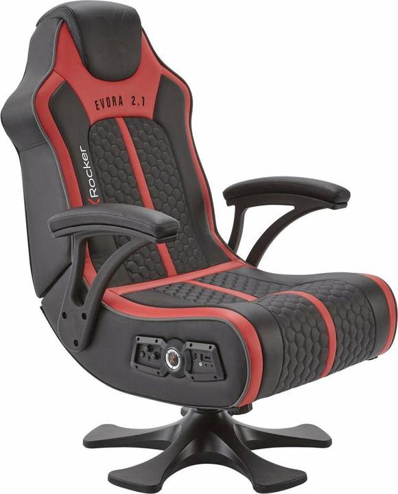 Actual product image X Rocker Chaise de jeu Evora 2.1 audio sans-fil Noire/Rouge