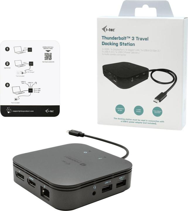 Produktbild i-tec Tb3traveldockpd (Thunderbolt, 1 Ports)